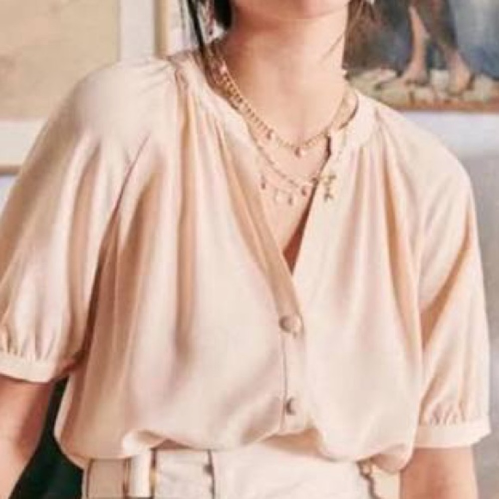 Sezane blouse Lennie in peach sz FR 36 / US 4